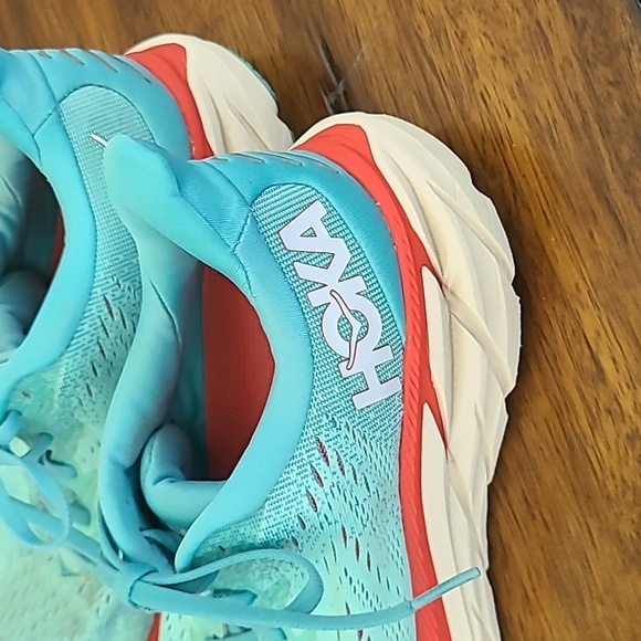 Women Hoka One One Clifton 8 Aquarella Running Shoes Sneakers 10b - Picture 5 of 11